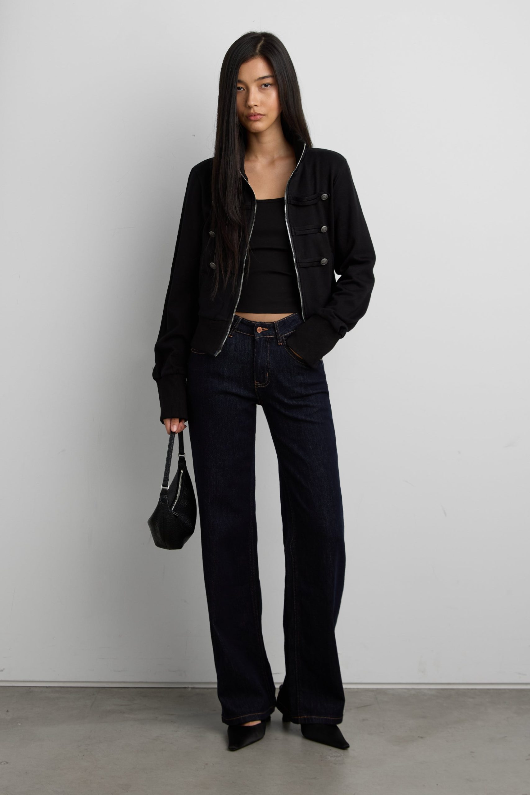 MILITARY STYLE ZIP-UP JACKET